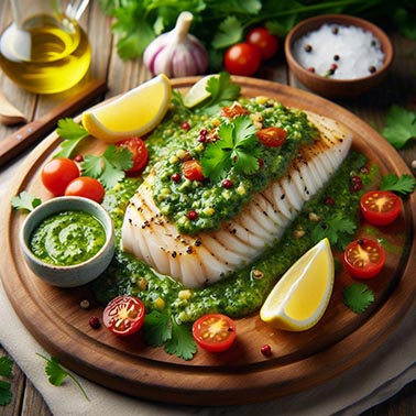 Una merluza en salsa verde